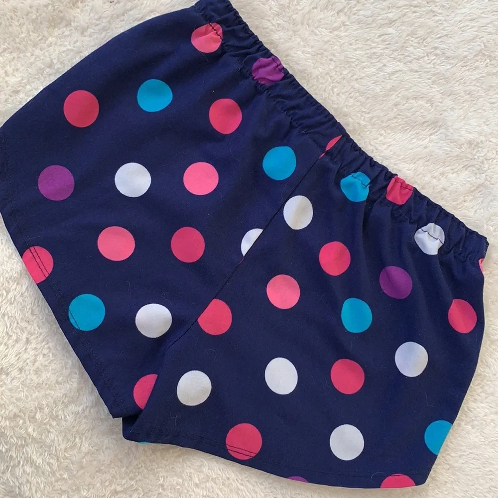 Justice Sleep Shorts Navy Polka Dot Pajamas 7/8